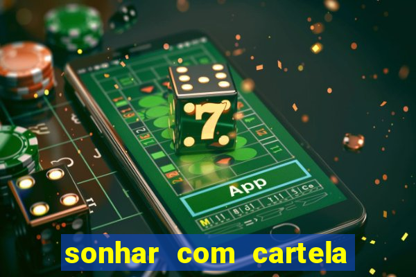 sonhar com cartela de bingo